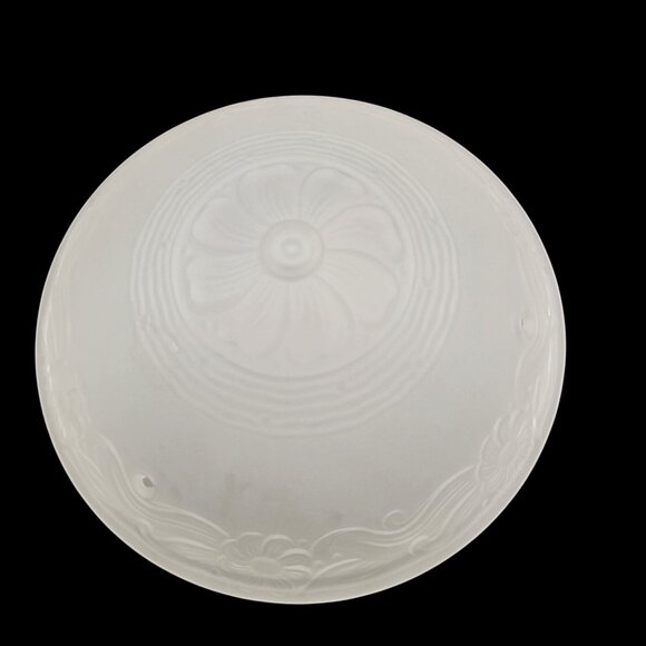 Vintage Frosted Glass Floral Ceiling Light Shade - Picture 2 of 7